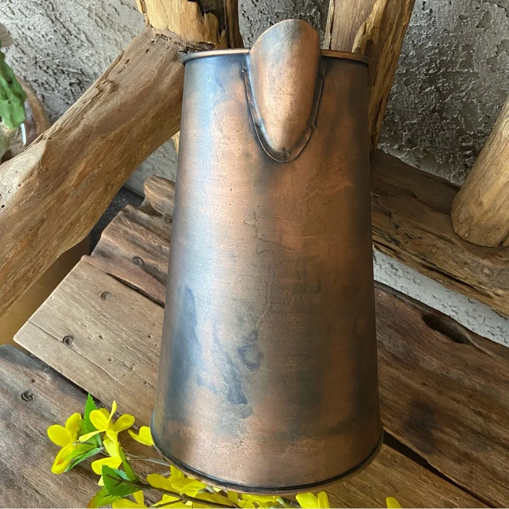 Brass Pitcher or Vase, Vintage Copper Look